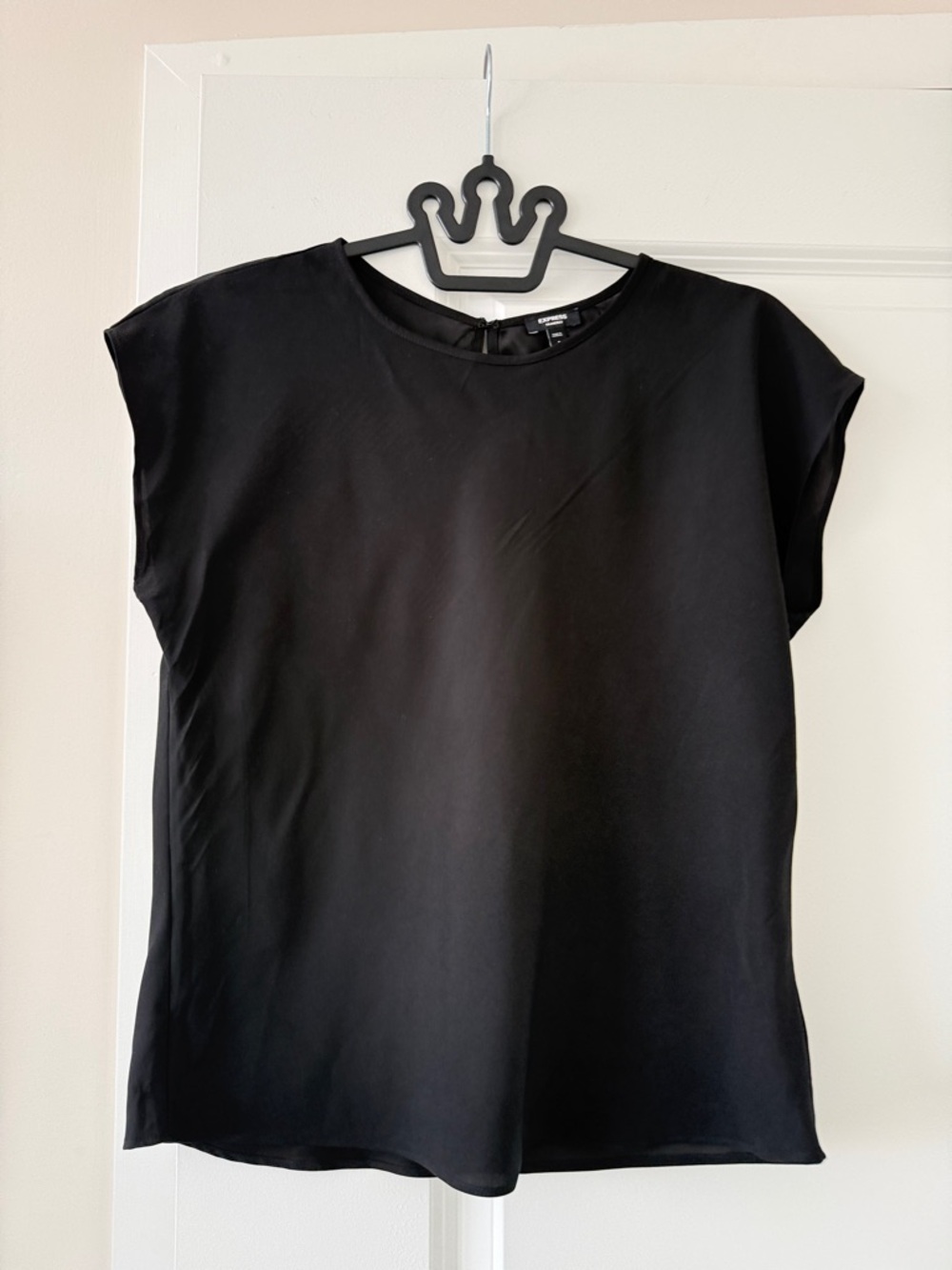 Express Black Cap-Sleeve Blouse